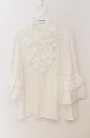 画像: axes femme Kawaii / シャルロットブラウス M シロ O-25-12-29-056-AX-BL-OW-OS