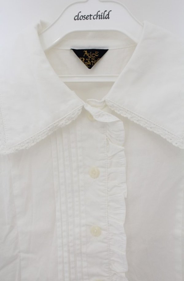 画像2: ALICE and the PIRATES / マッドハッターのブラウス  シロ O-26-01-24-072-PA-BL-IG-OS (2)