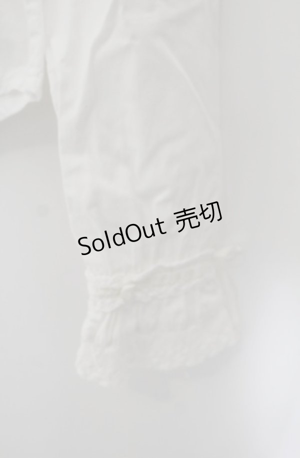 画像3: BABY,THE STARS SHINE BRIGHT / 刺繍入り後ろピンタックブラウス  シロ O-26-01-24-066-BA-BL-IG-OS (3)