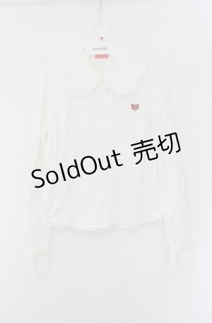 画像: BABY,THE STARS SHINE BRIGHT / 刺繍入り後ろピンタックブラウス  シロ O-26-01-24-066-BA-BL-IG-OS