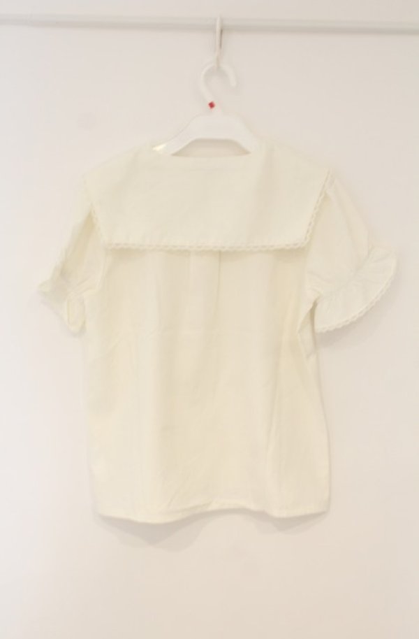 画像3: axes femme POETIQUE / ブーケ刺繍襟ブラウス M キナリ O-26-01-23-047-AX-BL-OW-OS (3)