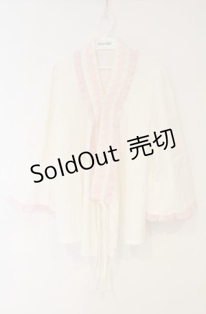 画像: axes femme kawaii / 衿レース付き和風ブラウス M シロ×ピンク O-26-01-23-049-AX-BL-OW-OS