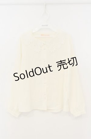 画像: F i.n.t / マーガレットカットワークブラウス F アイボリー O-26-01-23-030-CA-BL-OW-ZT188