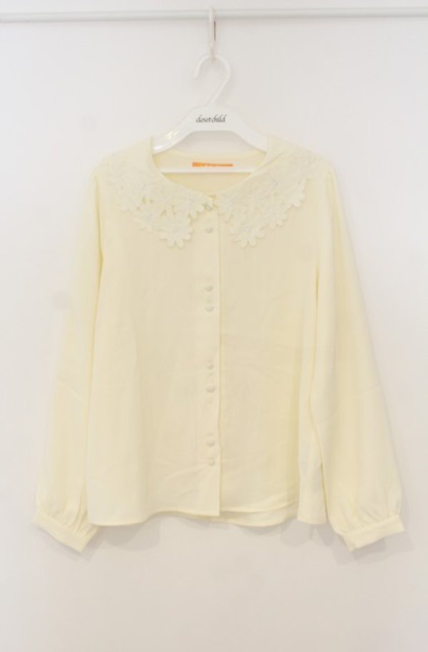 画像1: F i.n.t / マーガレットカットワークブラウス F アイボリー O-26-01-23-030-CA-BL-OW-ZT0127G (1)