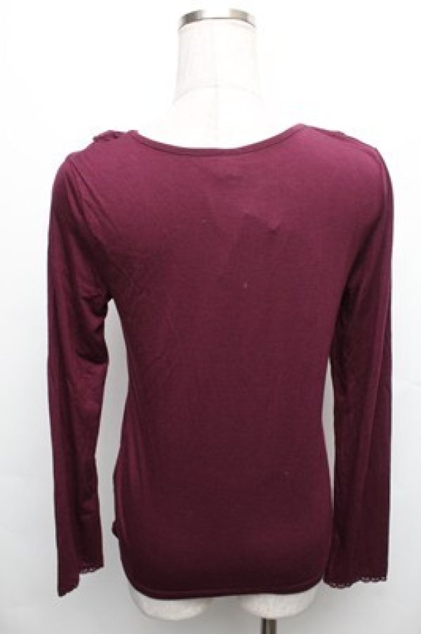 画像2: axes femme / カットソー  ワイン S-26-01-27-063-AX-TO-AS-ZS (2)