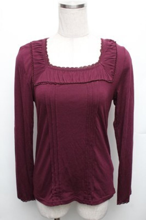 画像1: axes femme / カットソー  ワイン S-26-01-27-063-AX-TO-AS-ZS (1)