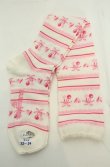 画像2: BABY,THE STARS SHINE BRIGHT / チェリーリボン柄ボーダーオーバーニーソックス  シロ×ピンク O-26-01-30-073-BA-ZA-OW-OS (2)