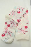 画像2: BABY,THE STARS SHINE BRIGHT / チェリーリボン柄ハイソックス  シロ×ピンク O-26-01-30-072-BA-ZA-OW-OS (2)
