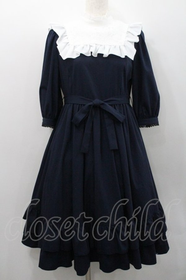 画像1: Sheglit / "Harriet"パフワンピース M ネイビー Y-26-01-20-033-EL-OP-SZ-ZI (1)