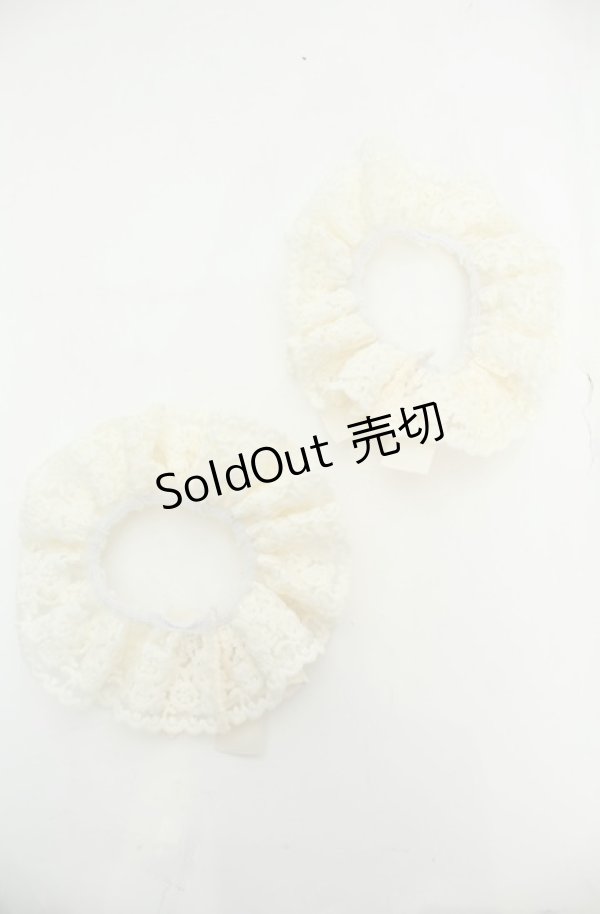 画像3: m petit by misako / NINA'Sコラボ　リボン付き2WAYシュシュ  オフシロ O-26-01-30-058-LO-ZA-YM-OS (3)