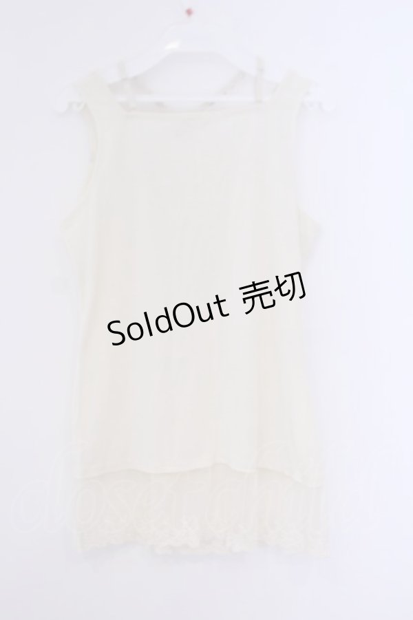 画像3: axes femme / ビジューストラップ付きタンク M アイボリー O-26-01-30-1034-AX-TO-IG-OS (3)