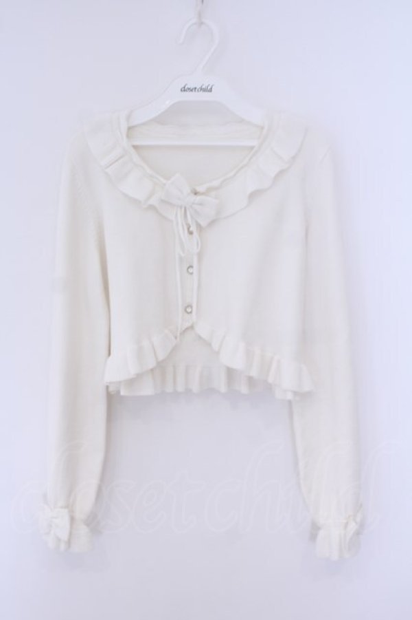 画像1: Sugar Teatime / フリルボレロ M シロ O-26-01-30-1016-LO-TO-OW-OS (1)