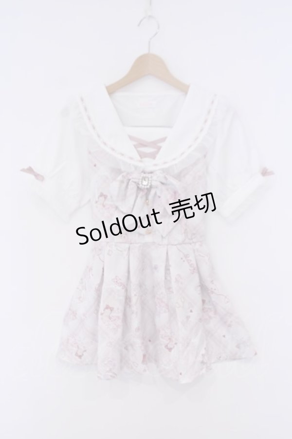 画像1: LIZ LISA / Sewing Bear柄セットアップ 0 ピンク O-26-01-30-1003-LO-OP-OW-OS (1)