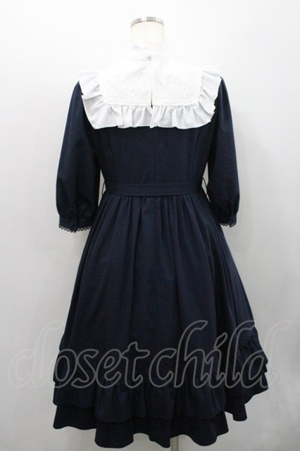 画像2: Sheglit / "Harriet"パフワンピース M ネイビー Y-26-01-20-033-EL-OP-SZ-ZI (2)