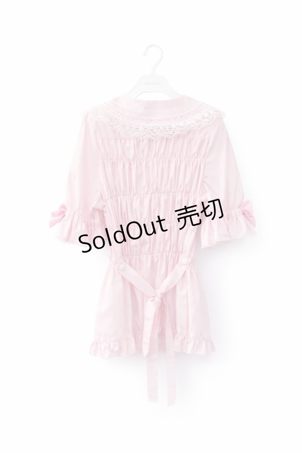 画像8: metamorphose / 木漏れ日のトロイメライ丸襟半袖ブラウス 1 ピンク Y-25-12-08-013-ME-BL-SZ-ZY (8)