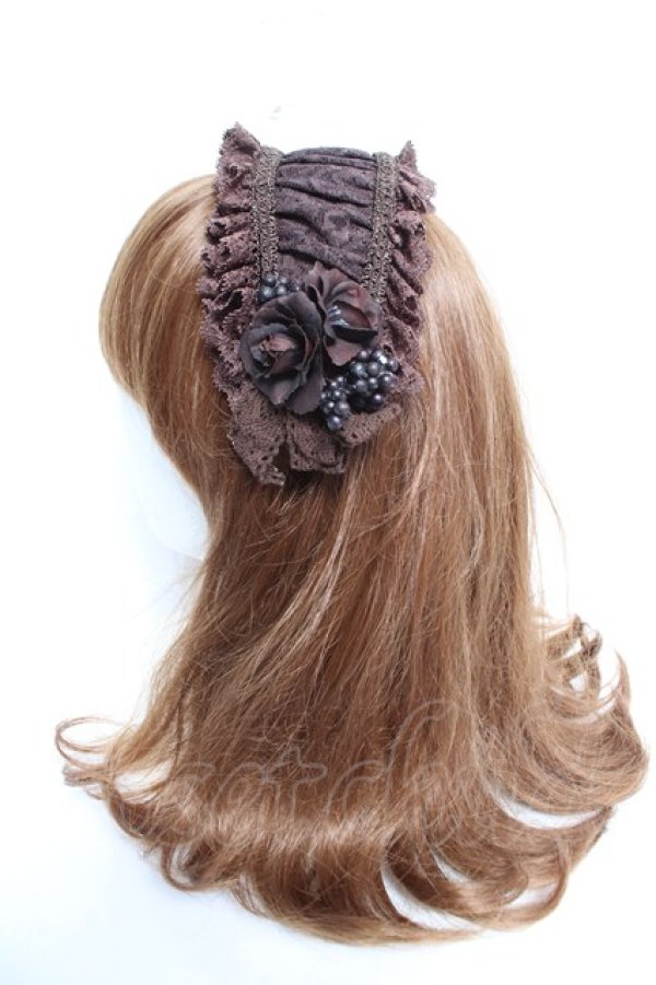 画像2: PrivateSquare. / クラシックヘッドドレス風カチューシャ  ブラウン Y-26-02-01-004-LO-AC-SZ-ZY (2)