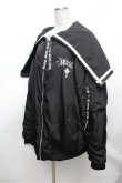画像2: Amilige / セーラー2wayMA-1ブルゾン  黒 S-26-01-29-063-PU-CO-AS-ZS (2)
