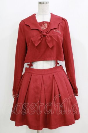 画像: To Alice / コウモリセーラーワンピース M レッド H-26-03-12-1013-LO-OP-NS-ZH