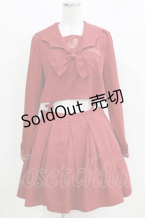画像: To Alice / コウモリセーラーワンピース M レッド H-26-03-12-1013-LO-OP-NS-ZH