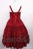 画像3: Dawn & Morning Dew（海外ロリータブランド） / フリルジャンパースカート L レッド H-26-02-02-005-PU-OP-NS-ZH (3)