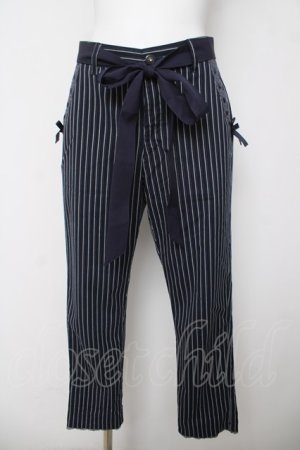 画像: axes femme / ストライプパンツ  紺 Y-26-03-18-210-AX-PA-SZ-ZY