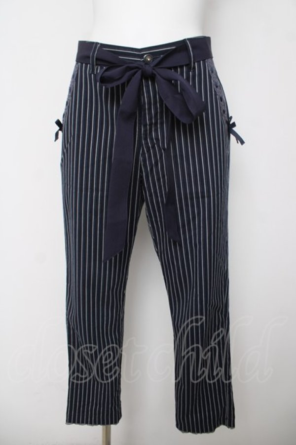 画像1: axes femme / ストライプパンツ  紺 Y-26-03-18-210-AX-PA-SZ-ZY (1)