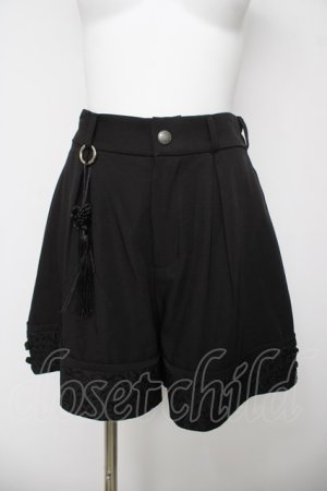 画像: axes femme POETIQUE / チャイナ釦ショートパンツ  黒 Y-26-03-18-209-AX-PA-SZ-ZY