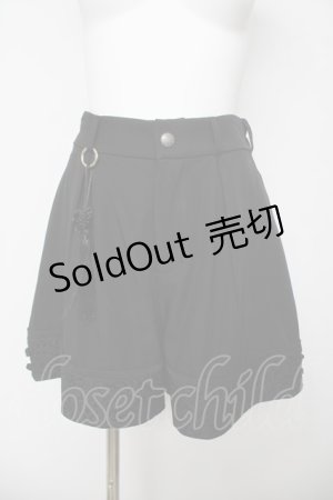 画像: axes femme POETIQUE / チャイナ釦ショートパンツ  黒 Y-26-03-18-209-AX-PA-SZ-ZY