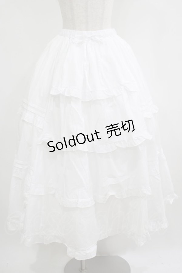 画像1: Chalmiere / クラシックコットンスカート M ホワイト T-26-02-04-018-0-SK-SA-ZH (1)