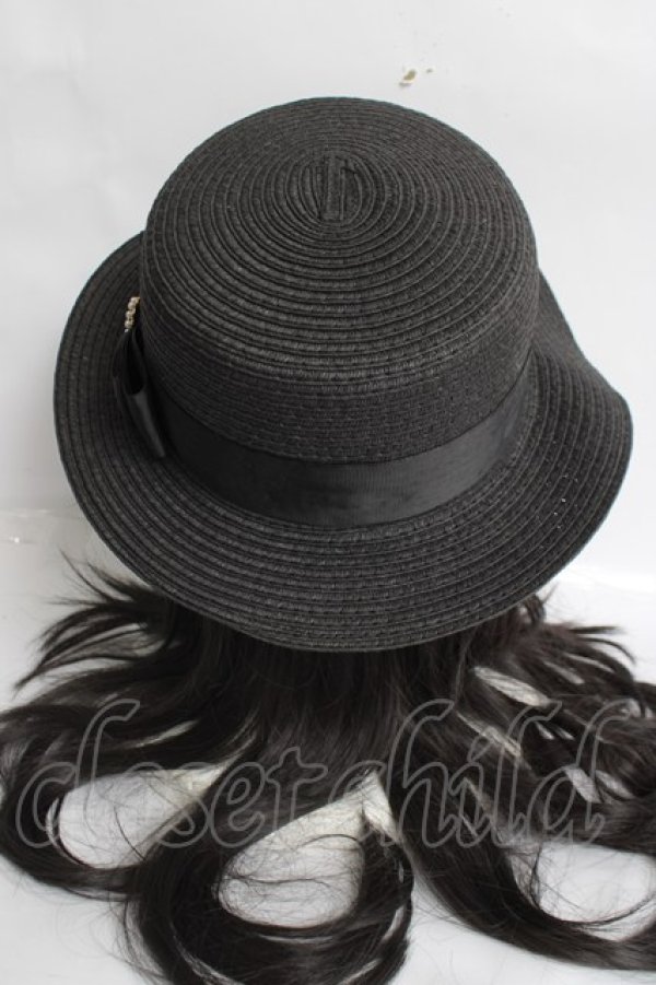 画像3: m petit by misako / TT*AMチュールリボンカンカン帽　  黒 Y-26-04-05-040-LO-AC-SZ-ZY (3)