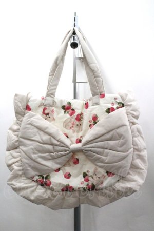 画像: alcali × misako aoki / サイベリアンストロベリートートバッグ  アイボリー I-26-03-30-081-GO-BG-SA-ZI