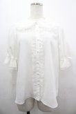 画像1: axes femme kawaii / プチリボン半袖ブラウス M ホワイト I-26-04-03-009-AX-BL-SA-ZI (1)