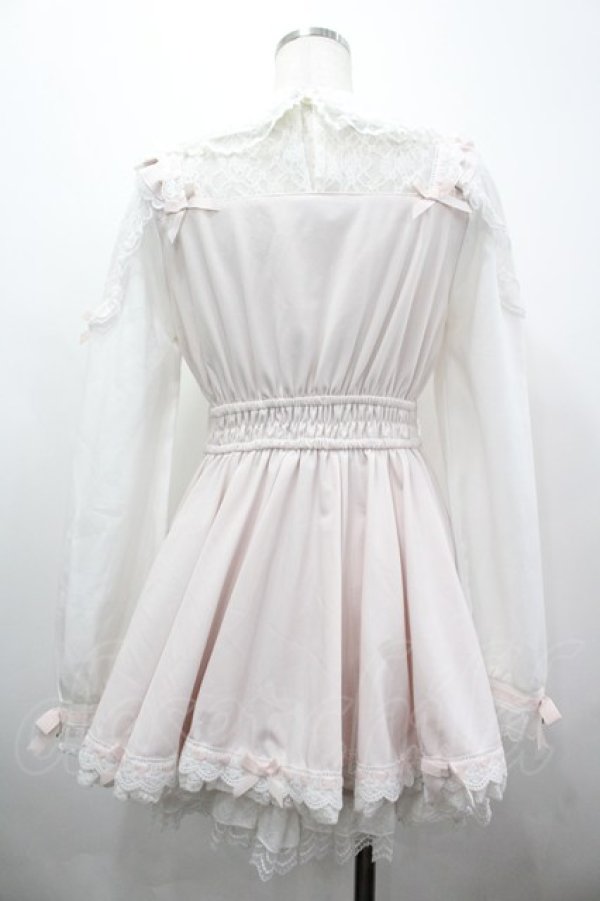 画像2: LIZ LISA / トリプルリボンフリルセットアップ 0 ピンク×白 I-26-04-03-040-LO-OP-TE-ZI (2)