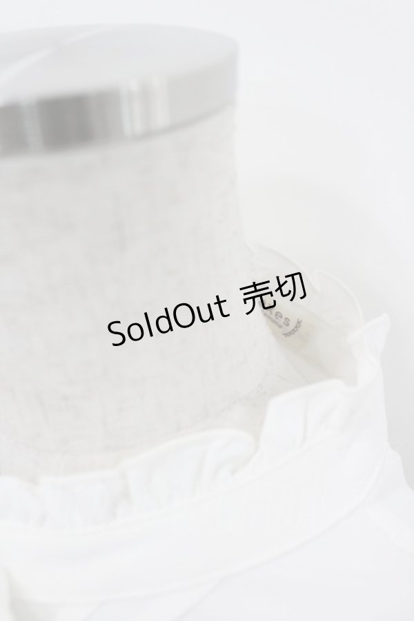 画像3: axes femme / リボン付フリルブラウス  ホワイト I-26-04-03-008-AX-BL-SA-ZI (3)