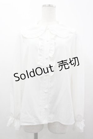 画像: m petit by misako / AM マルエリフリルブラウス L 中白 I-26-04-03-007-LO-BL-SA-ZI