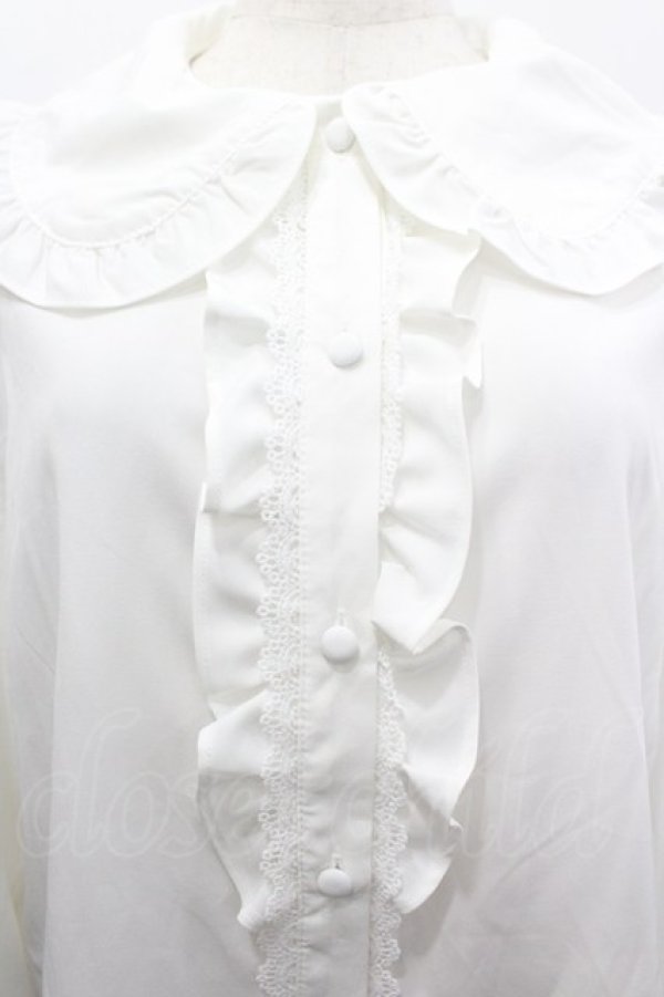 画像3: m petit by misako / AM マルエリフリルブラウス L 中白 I-26-04-03-007-LO-BL-SA-ZI (3)