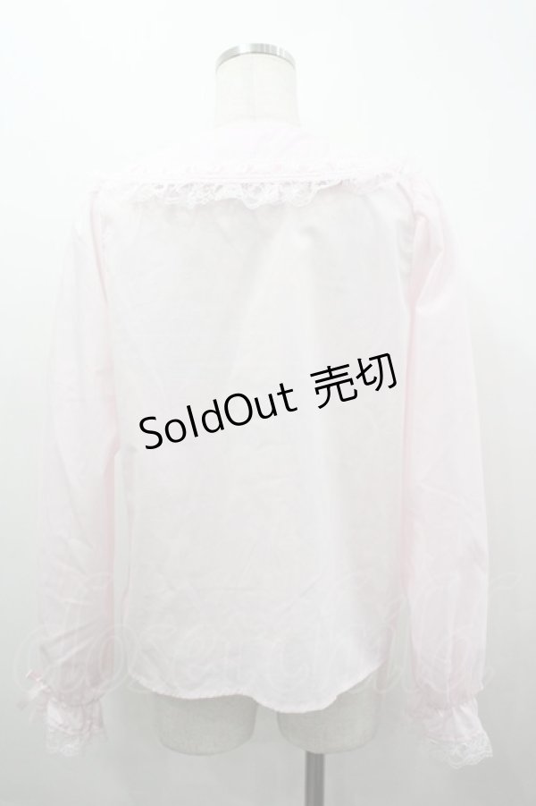 画像2: majoretty / 襟はしごリボンレースブラウス L ピンク I-26-04-03-003-GO-BL-SA-ZI (2)