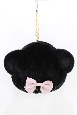 画像: m petit by misako / AM*クマサンポーチ  ブラック H-26-02-13-007-LO-ZA-KB-ZH