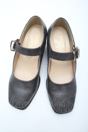 画像: an another angelus / ワンストラップスクエアトゥパンプス SS グレー S-26-04-07-033-CA-BG-AS-ZS