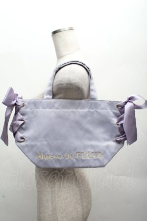 画像: Maison de FLEUR / サイドレースアップリボントートバッグ  ラベンダー S-26-04-07-035-LO-BG-TE-ZS