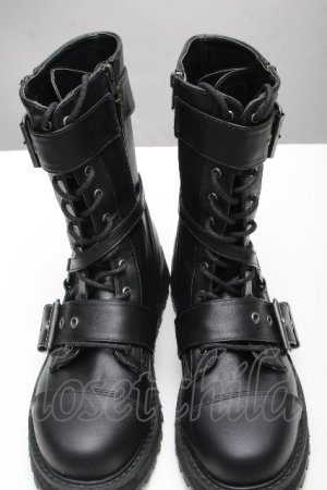 画像: Demonia / ベルトブーツ 27.5 黒 S-26-04-07-032-PU-SH-AS-ZS