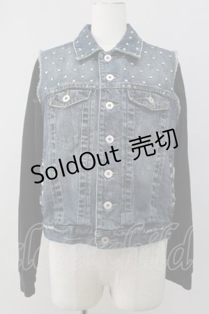 画像: 【SALE】Candy Stripper  / スウェットスリーブデニムジャケット O-22-01-06-4033-1-JA-PU-P-IG-ZT-C014