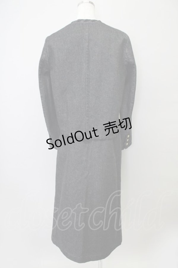 画像2: KANEKO ISAO  / グログランリボンデニムジャケット＆スカートセット I-22-03-05-4032-1-OP-LO-L-HD-ZT144 (2)