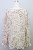 画像2: Ph Blue  / ミニミニ手書きお花シフォントップス I-22-03-24-4017-1-TO-LO-L-HD-ZT203 (2)