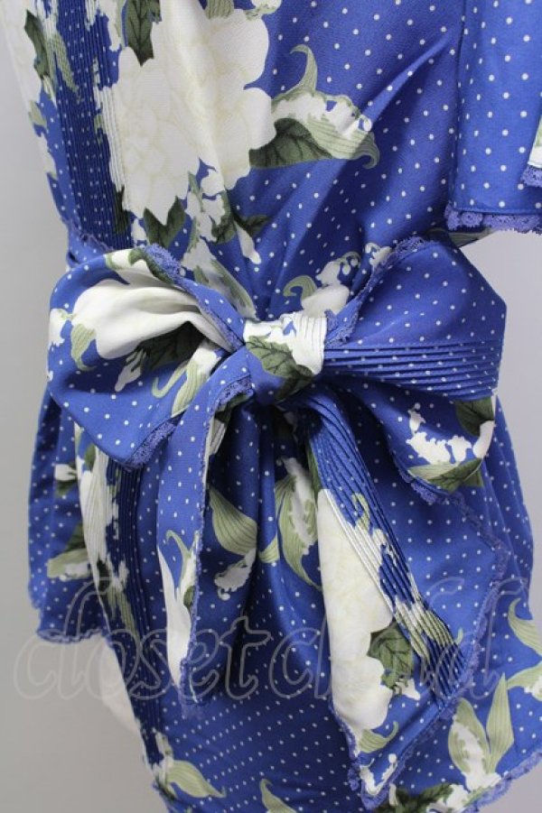 画像4: INGEBORG  / ドット薔薇鈴蘭半袖プルオーバーブラウス I-22-03-24-4053-1-BL-LO-L-HD-ZT200 (4)