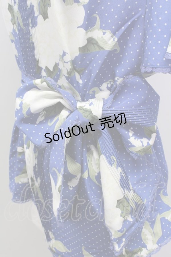 画像4: 【SALE】INGEBORG  / ドット薔薇鈴蘭半袖プルオーバーブラウス I-22-03-24-4053-1-BL-LO-L-HD-ZT200 (4)