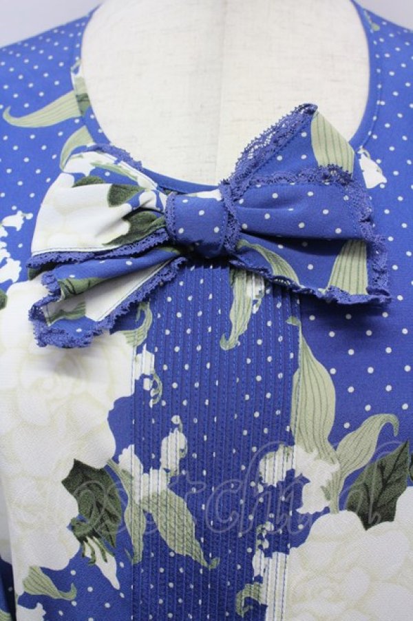 画像6: INGEBORG  / ドット薔薇鈴蘭半袖プルオーバーブラウス I-22-03-24-4053-1-BL-LO-L-HD-ZT200 (6)