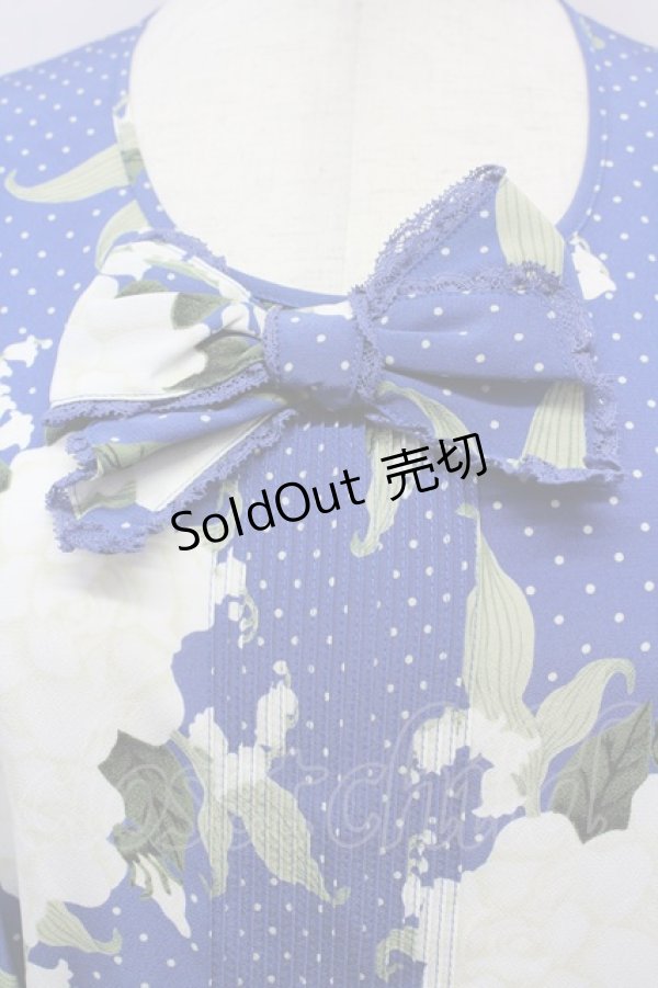 画像6: 【SALE】INGEBORG  / ドット薔薇鈴蘭半袖プルオーバーブラウス I-22-03-24-4053-1-BL-LO-L-HD-ZT200 (6)