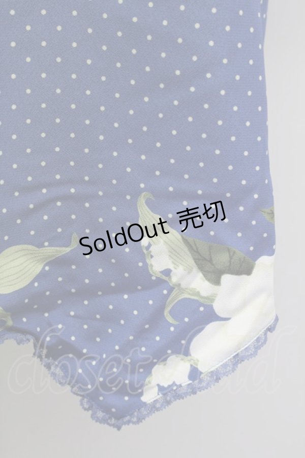 画像7: 【SALE】INGEBORG  / ドット薔薇鈴蘭半袖プルオーバーブラウス I-22-03-24-4053-1-BL-LO-L-HD-ZT200 (7)