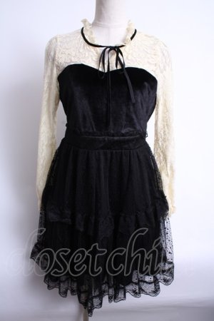 画像: 【SALE】【10%OFF】axes femme POETIQUE  / 星フロッキーチュール使いワンピース Y-22-04-21-086y-1-OP-AX-L-AS-ZT317